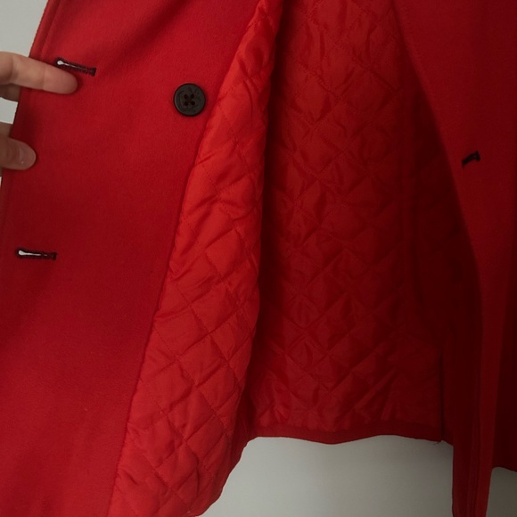 Lands’ End Red Wool Blend Pea Coat - Picture 8 of 9